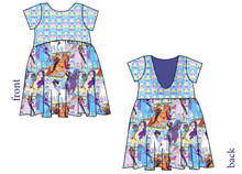 Load image into Gallery viewer, Unicorn Riders Low Back Dress