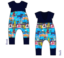 Load image into Gallery viewer, Pete &amp; Friends Low Back Romper and Bubble Romper