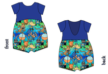 Load image into Gallery viewer, Crime-Biting Canine Low Back Romper and Bubble Romper