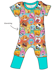 Snacky Friends Grow With Me Pants And Shorts Romper