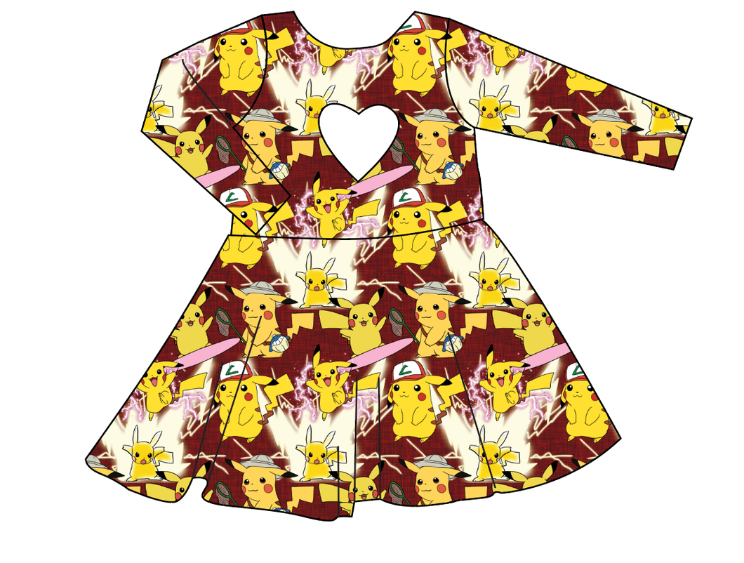 I Choose You Molly Heart Back Twirly Dress