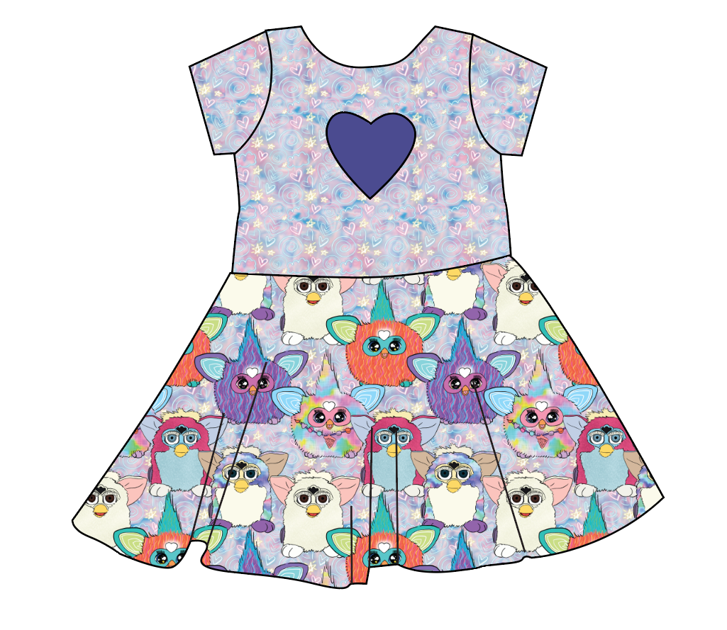 Furry Friends Molly Heart Back Twirly Dress
