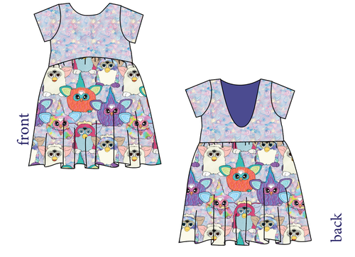 Furry Friends Low Back Dress