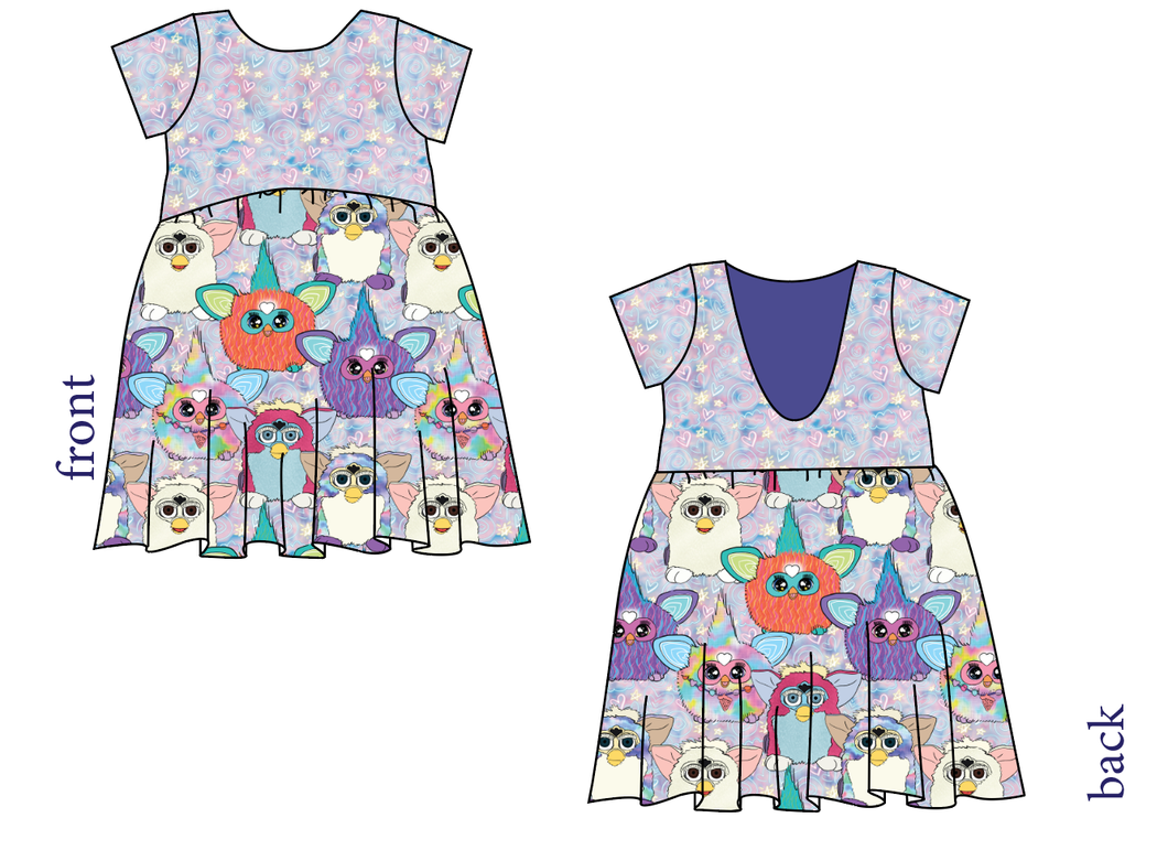 Furry Friends Low Back Dress