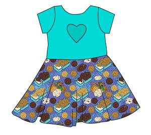 Delicious Dunkers Molly Heart Back Twirly Dress