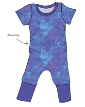 Load image into Gallery viewer, 90s Splash Grow With Me Pants And Shorts Romper