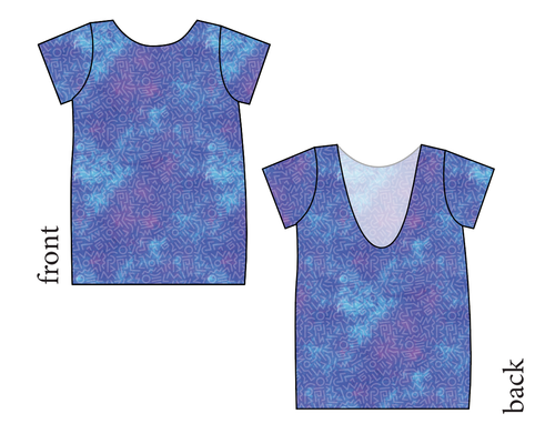90s Splash Low Back Ballerina Tee