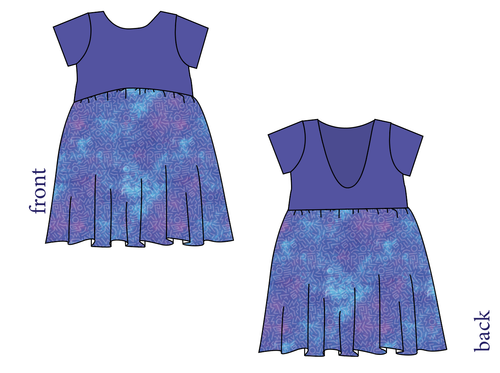 90s Splash Low Back Dress