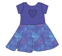 Load image into Gallery viewer, 90s Splash Molly Heart Back Twirly Dress