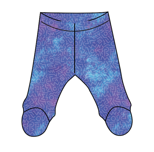 90s Splash Newborn Footed Pants