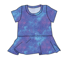 Load image into Gallery viewer, 90s Splash Peplum Top