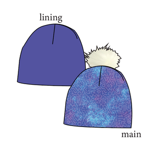 90s Splash Slouchy Beanie (Reversible!)