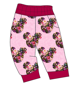Floral Mouse Ears Ladies' Joggers and Jogger Shorts