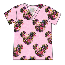 Load image into Gallery viewer, Floral Mouse Ears Ladies&#39; Slouchy V-Neck Tee
