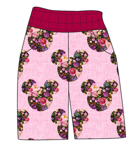 Floral Mouse Ears Mens' Joggers and Jogger Shorts