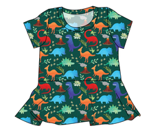 Load image into Gallery viewer, Classic Dinos Ladies&#39; Peplum Top