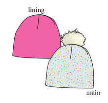 Load image into Gallery viewer, Rainbow Confetti Slouchy Beanie (Reversible!)