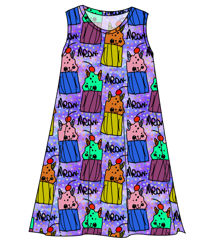 Junipers Cat Treats Ladies' Swing Dress