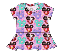 Load image into Gallery viewer, Cupcake Mouse Treats Ladies&#39; Peplum Top