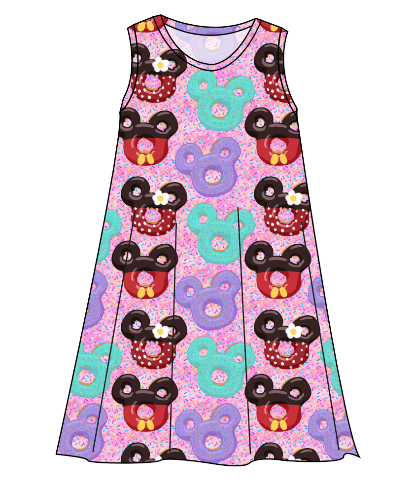 Cupcake Mouse Treats Ladies' Swing Dress