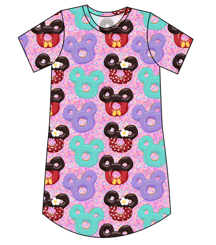 Cupcake Mouse Treats Ladies' T-Shirt Dress