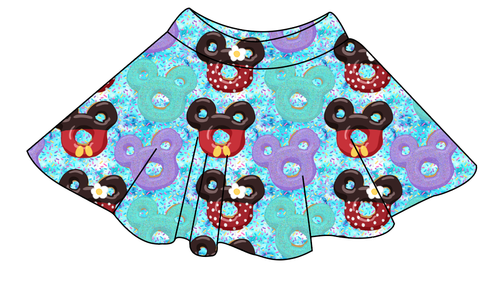 Rad Mouse Treats Ladies' Circle Skirt