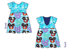 Load image into Gallery viewer, Rad Mouse Treats Low Back Dress