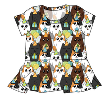 Load image into Gallery viewer, Party Cats Ladies&#39; Peplum Top