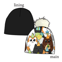 Load image into Gallery viewer, Party Cats Slouchy Beanie (Reversible!)