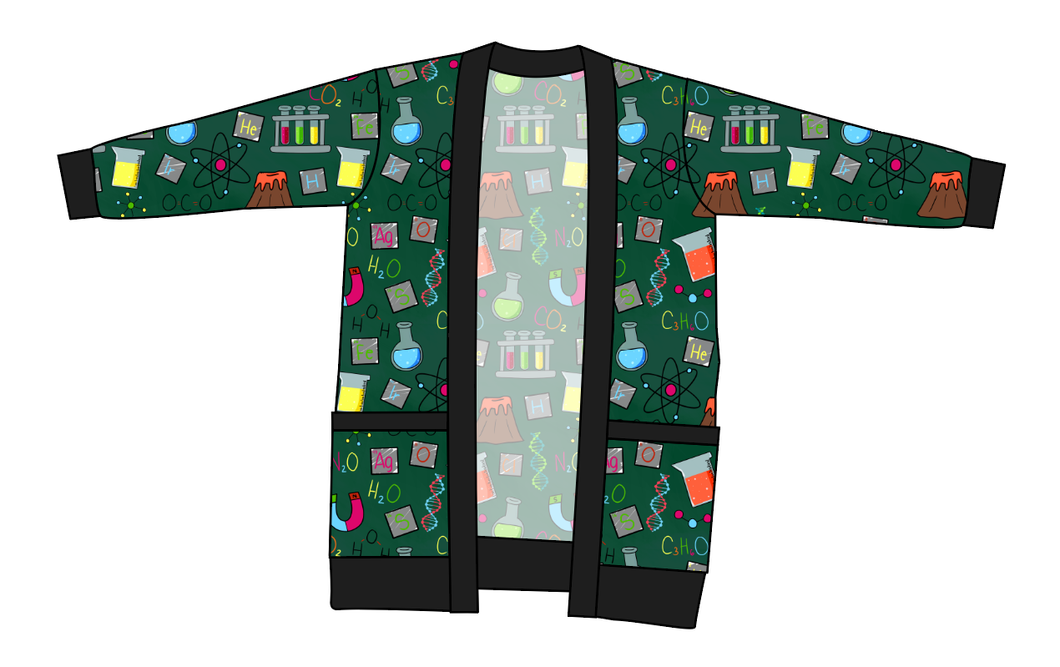 Science Rules Kids Grandpa Cardigan