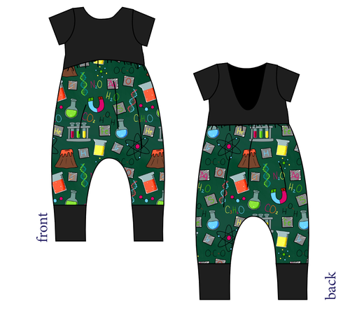 Science Rules Low Back Romper and Bubble Romper