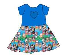 Load image into Gallery viewer, Here Comes The Grannies Molly Heart Back Twirly Dress