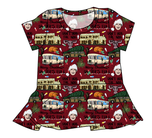 Family Christmas Ladies' Peplum Top