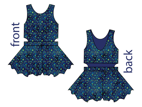 Navy Splatter Kids Playsuit