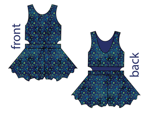 Navy Splatter Kids Playsuit