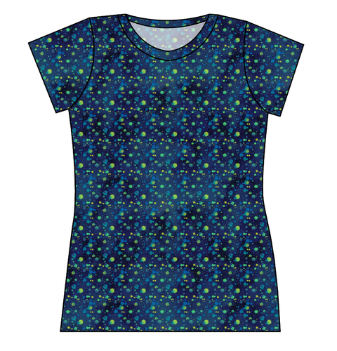 Navy Splatter Ladies' Basic Tee