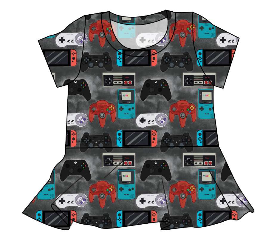 Game Controllers Ladies' Peplum Top
