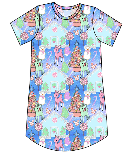 Pastel Wonderland Ladies' T-Shirt Dress
