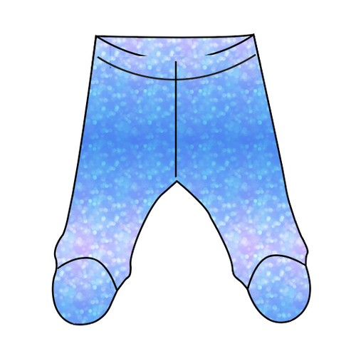 Wonderland Glimmer Newborn Footed Pants