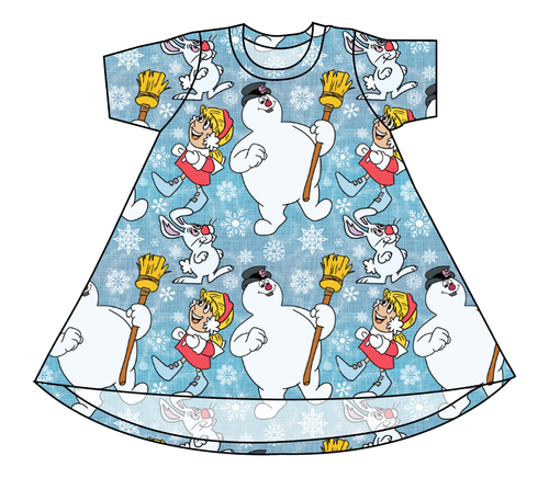 Frosty and Friends Basic T-Shirt Dress