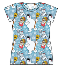 Load image into Gallery viewer, Frosty and Friends Ladies&#39; Basic Tee