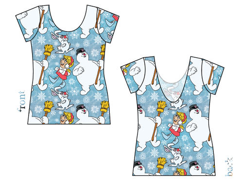 Frosty and Friends Ladies' Low Back Ballerina Tee