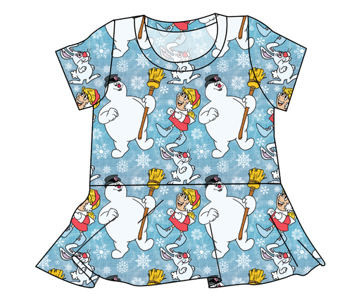 Frosty and Friends Ladies' Peplum Top