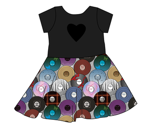 Era Records Molly Heart Back Twirly Dress