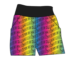 Neon Notes Basic Joggers And Jogger Shorts