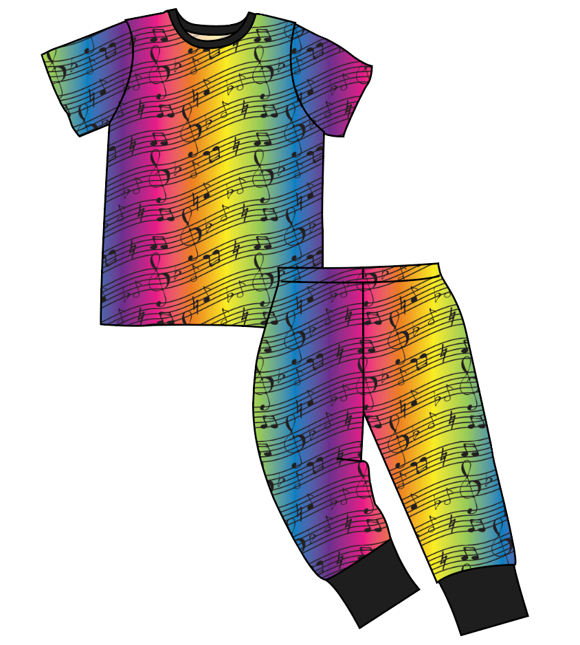 Neon Notes Basic Loungewear Set