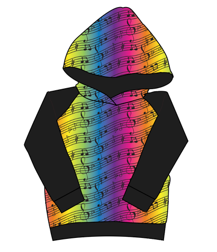 Neon Notes Classic Hoodie (or Crewneck)