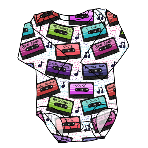 Mixtapes Lap Neck Bodysuit