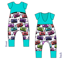 Load image into Gallery viewer, Mixtapes Low Back Romper and Bubble Romper