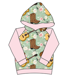 Floral Boots and Hats Classic Hoodie (or Crewneck)